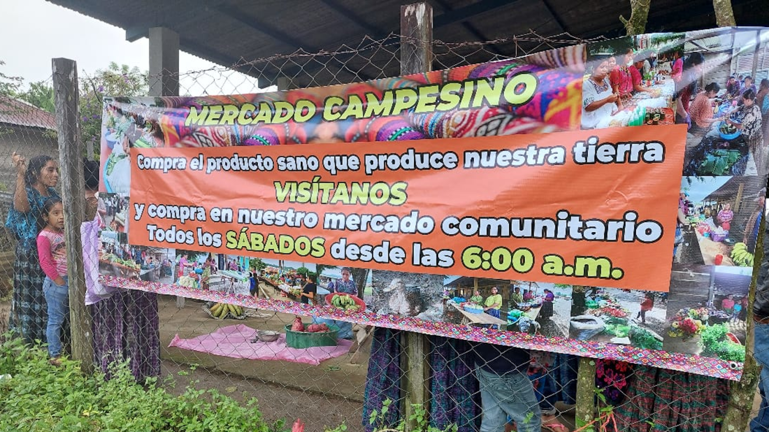 Invitación a participar en el mercado solidario en Río Azul, Zona Reina