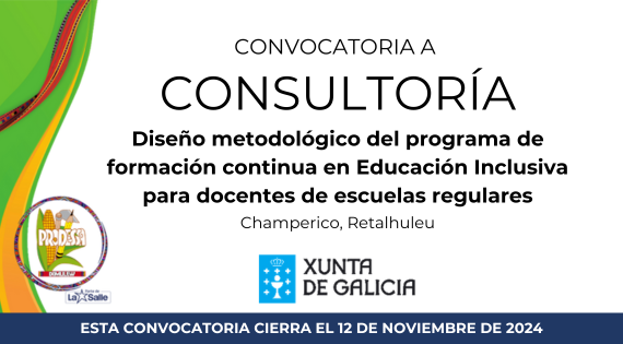 CONSULTORÍA: DISEÑO METODOLÓGICO DEL PROGRAMA DE FORMACIÓN CONTINUA EN EDUCACIÓN INCLUSIVA PARA DOCENTES DE ESCUELAS REGULARES