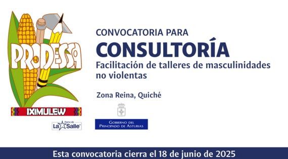 CONSULTORÍA PARA LA FACILITACIÓN DE TALLERES DE MASCULINIDADES NO VIOLENTAS