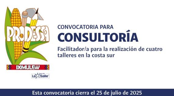 CONSULTORÍA: FACILITADOR/A PARA LA REALIZACIÓN DE CUATRO TALLERES EN LA COSTA SUR