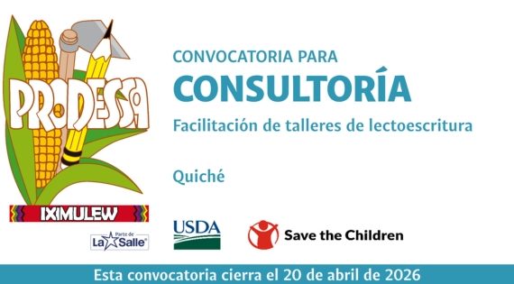 CONSULTORÍA PARA FACILITACIÓN DE TALLERES DE LECTOESCRITURA