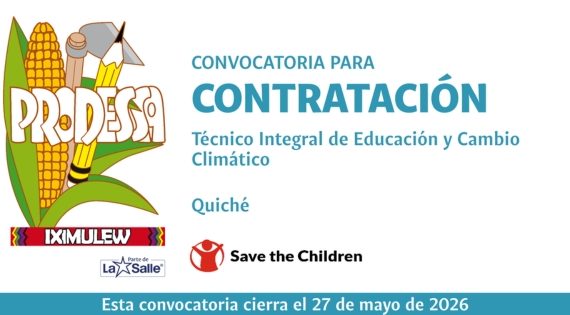 CONVOCATORIA PARA LA CONTRATACIÓN DE TÉCNICO INTEGRAL DE EDUCACIÓN Y CAMBIO CLIMÁTICO