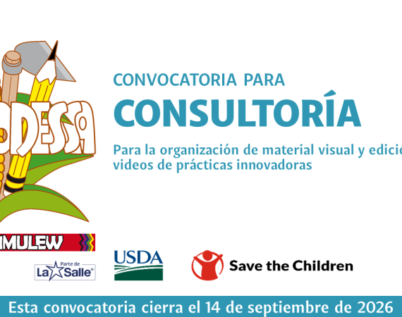 CONSUTORIA PARA LA ORGANIZACIÓN DE MATERIAL VISUAL Y EDICIÓN DE VIDEOS DE PRÁCTICAS INNOVADORAS