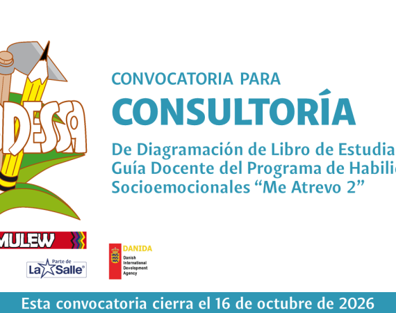CONSULTORÍA PARA LA ELABORACIÓN DE DIAGRAMACIÓN DE LIBRO DE ESTUDIANTE Y  GUÍA DOCENTE DEL PROGRAMA DE HABILIDADES SOCIOEMOCIONALES “ME ATREVO 2”